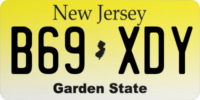 NJ license plate B69XDY