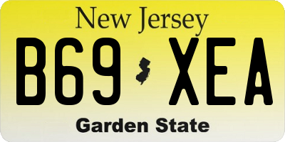 NJ license plate B69XEA