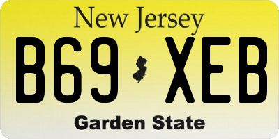 NJ license plate B69XEB