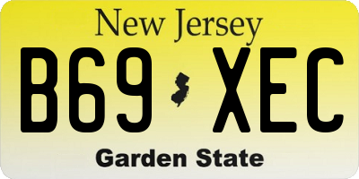 NJ license plate B69XEC