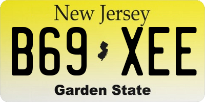 NJ license plate B69XEE