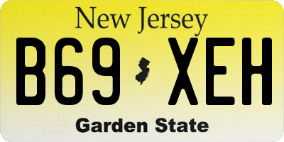 NJ license plate B69XEH