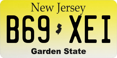 NJ license plate B69XEI