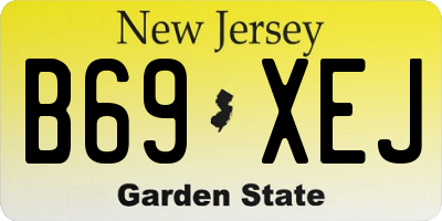 NJ license plate B69XEJ