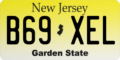 NJ license plate B69XEL
