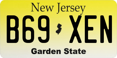NJ license plate B69XEN