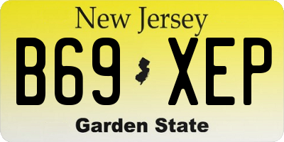 NJ license plate B69XEP