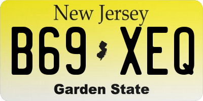 NJ license plate B69XEQ