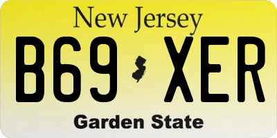 NJ license plate B69XER
