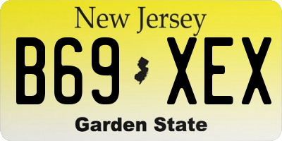 NJ license plate B69XEX