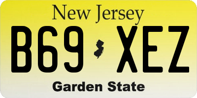 NJ license plate B69XEZ
