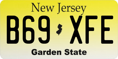 NJ license plate B69XFE