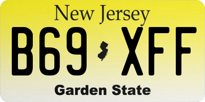 NJ license plate B69XFF