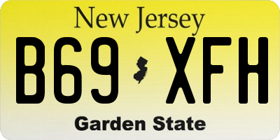 NJ license plate B69XFH