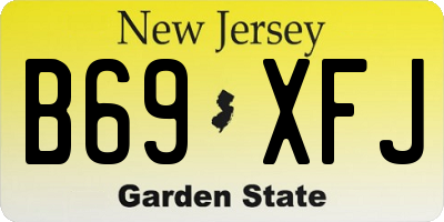 NJ license plate B69XFJ