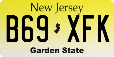 NJ license plate B69XFK