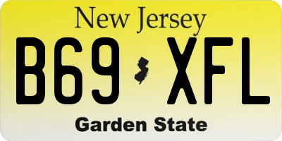 NJ license plate B69XFL