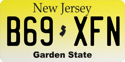 NJ license plate B69XFN