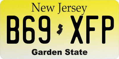 NJ license plate B69XFP