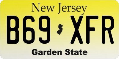 NJ license plate B69XFR