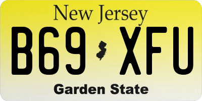 NJ license plate B69XFU