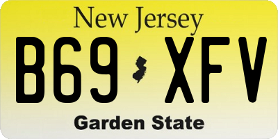 NJ license plate B69XFV
