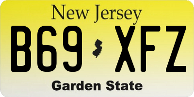 NJ license plate B69XFZ