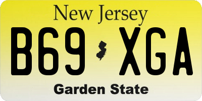 NJ license plate B69XGA