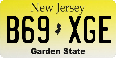 NJ license plate B69XGE