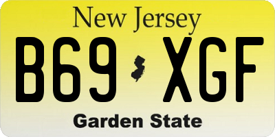 NJ license plate B69XGF