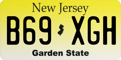 NJ license plate B69XGH