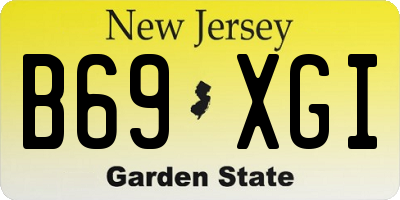 NJ license plate B69XGI