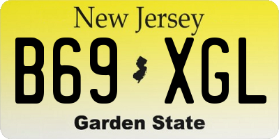 NJ license plate B69XGL