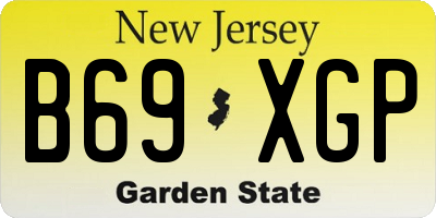 NJ license plate B69XGP