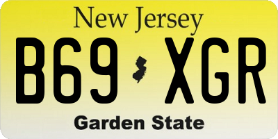NJ license plate B69XGR
