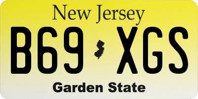 NJ license plate B69XGS