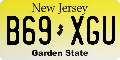 NJ license plate B69XGU