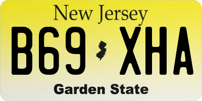 NJ license plate B69XHA
