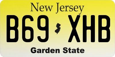 NJ license plate B69XHB