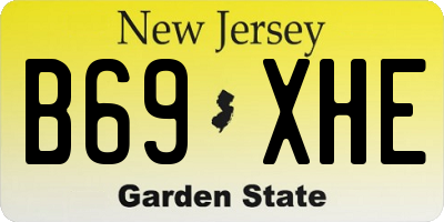 NJ license plate B69XHE