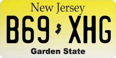 NJ license plate B69XHG