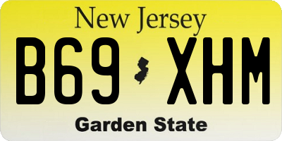 NJ license plate B69XHM