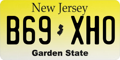 NJ license plate B69XHO