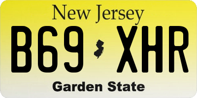 NJ license plate B69XHR