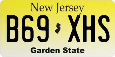NJ license plate B69XHS