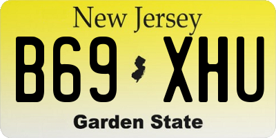 NJ license plate B69XHU