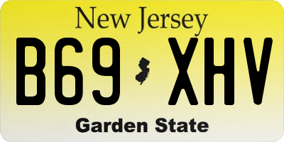 NJ license plate B69XHV