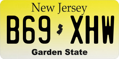 NJ license plate B69XHW