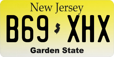 NJ license plate B69XHX