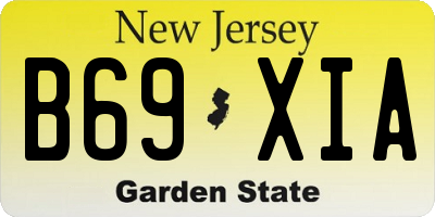 NJ license plate B69XIA